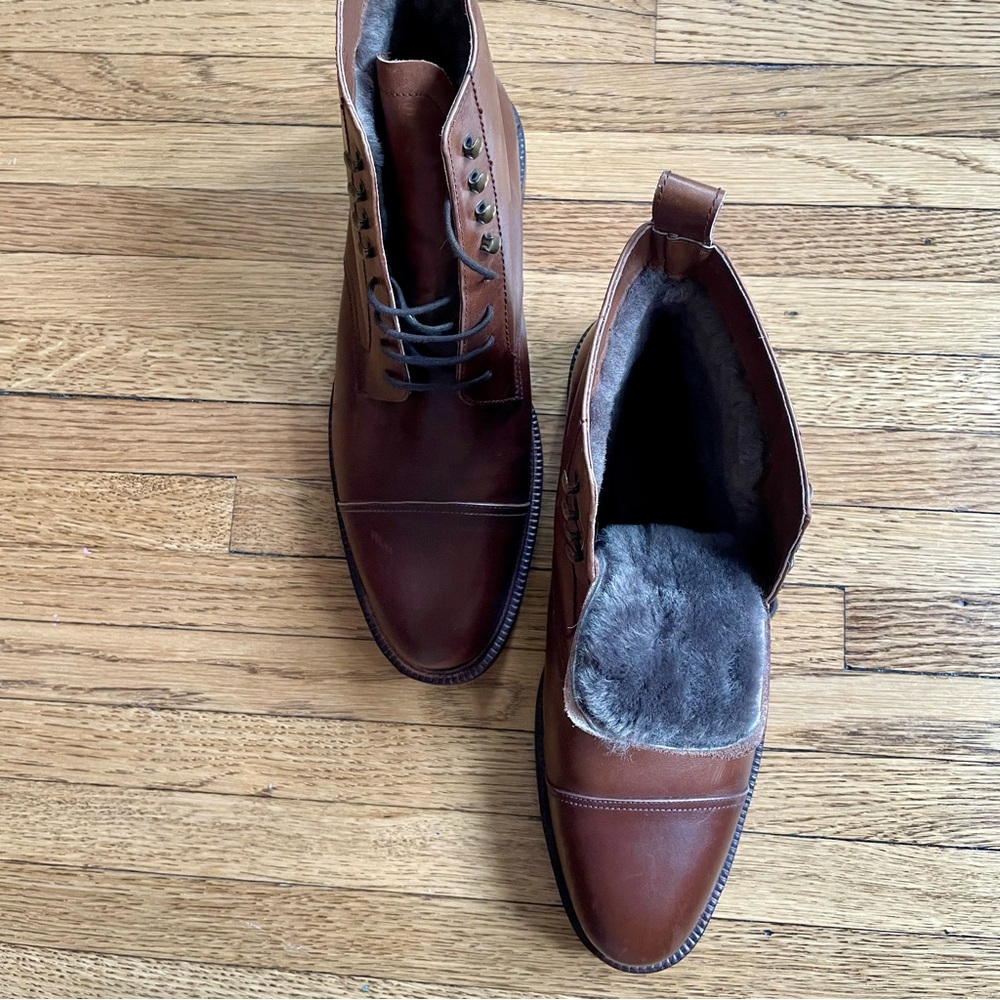 Meermin Oak Antique Calf Shearling lined Boots 7.5UK = 8.5US - Picture 4 of 5